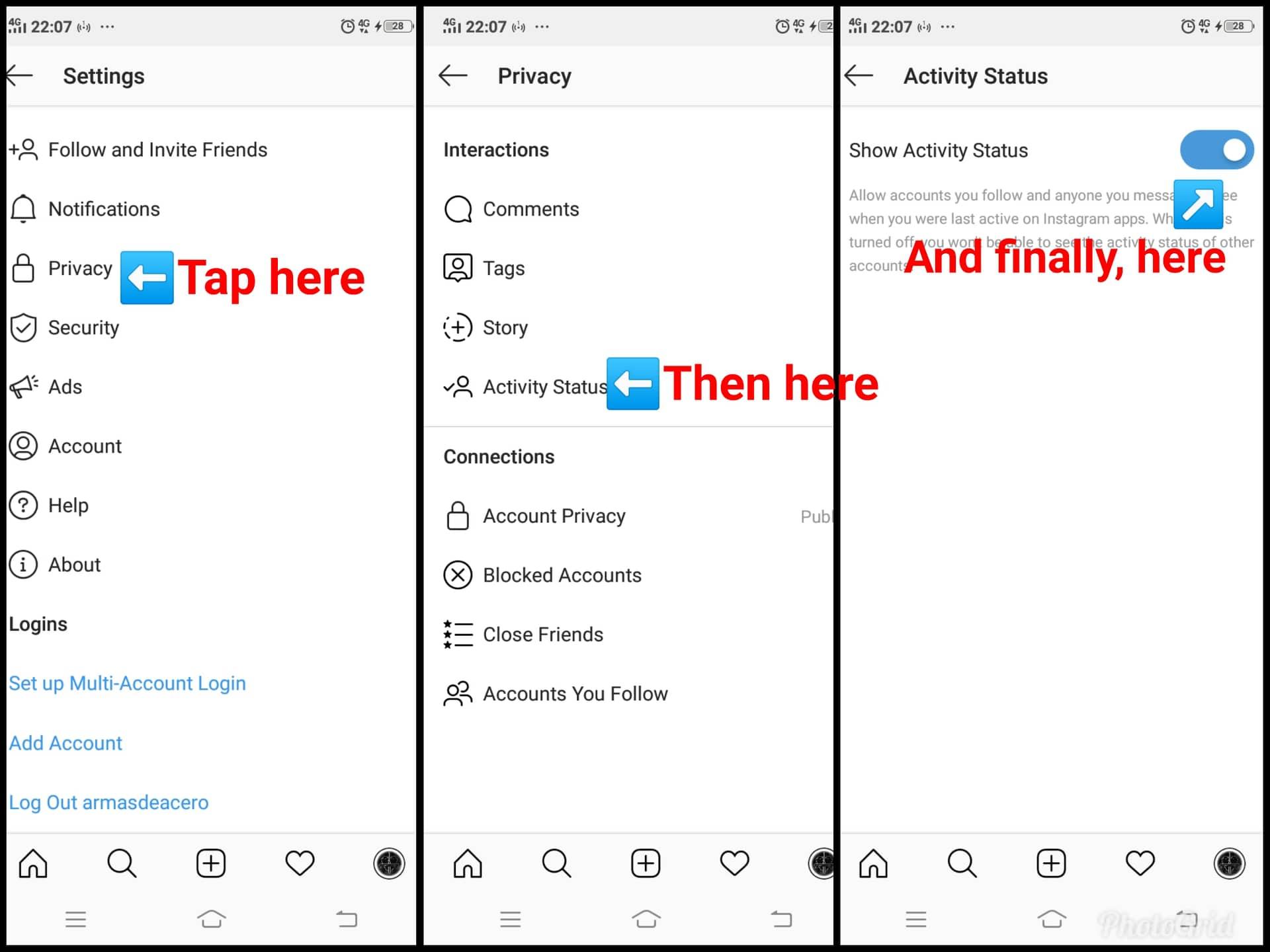 Instagram activity. Activity on Instagram. Instagram activity History. Instagram activity History links. Activity on my comments.