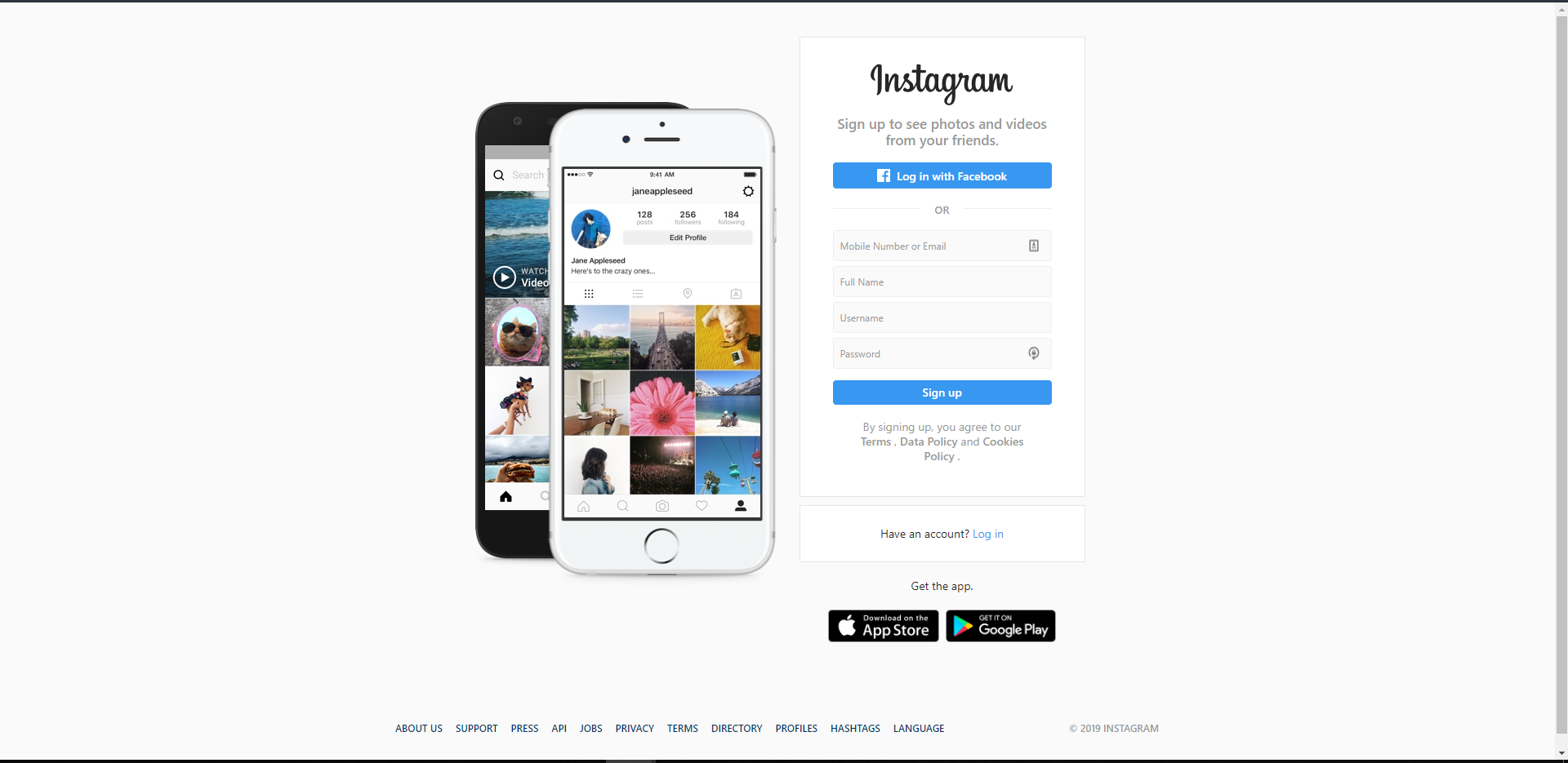 Log in IG from Desktop