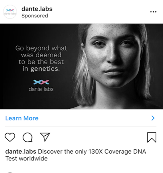 Dante labs Instagram Ad