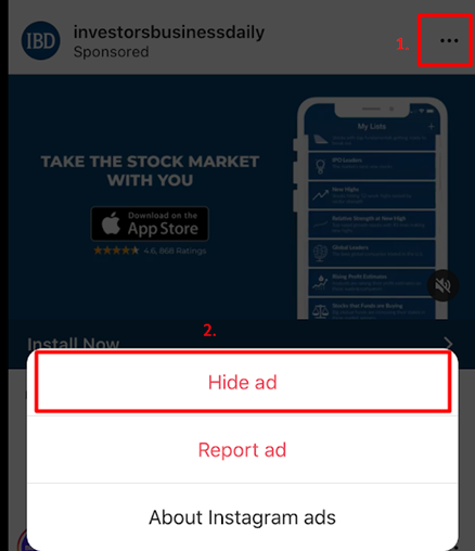 How to Hide Ad on Instagram