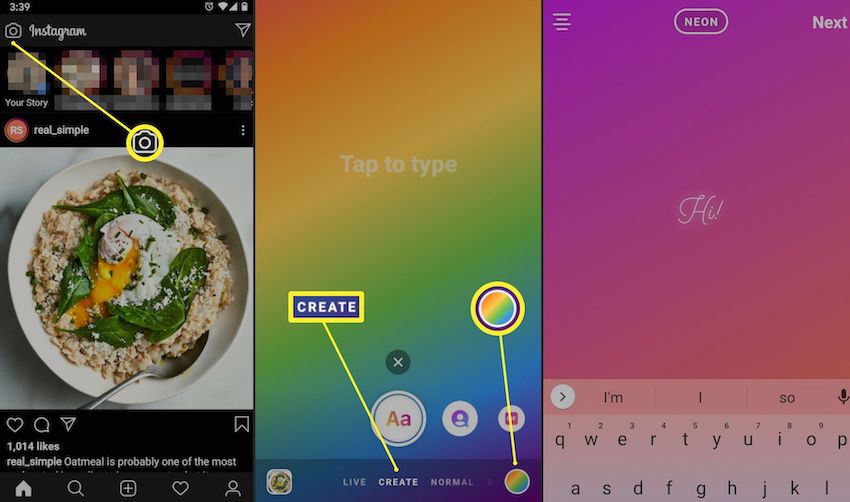 how to change instagram story color
