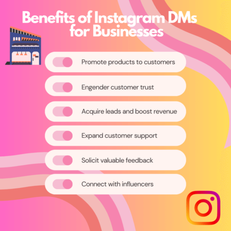 List of Instagram DM Benefits for Businesses