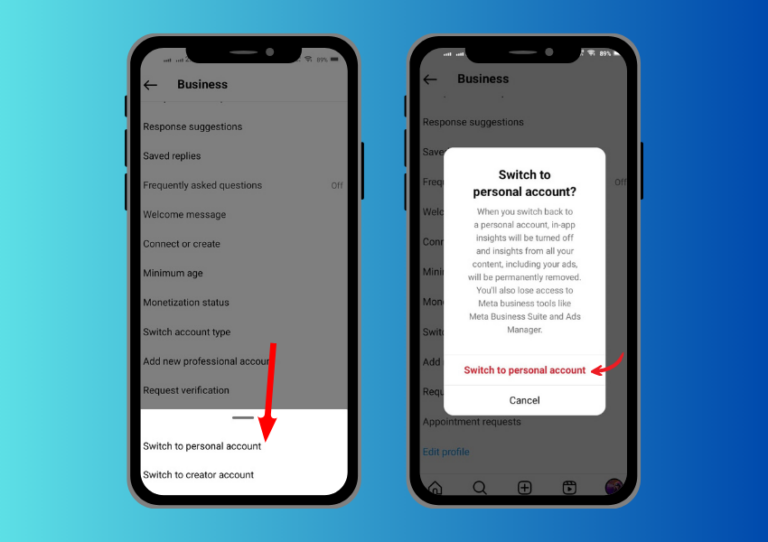 How To Switch Back To Personal Account On Instagram