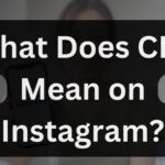 Informative graphic with a woman holding a smartphone displaying the text 'What Does CFS Mean on Instagram?' with the Buzz Voice logo.