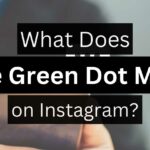 Explainer image highlighting the meaning of the green dot on Instagram.
