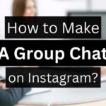 Image Alt Text: Tutorial on 'How To Make A Group Chat on Instagram?' with professionals in the background.