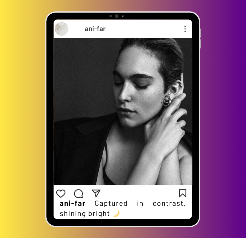 Female Black and White Selfie Captions for Instagram