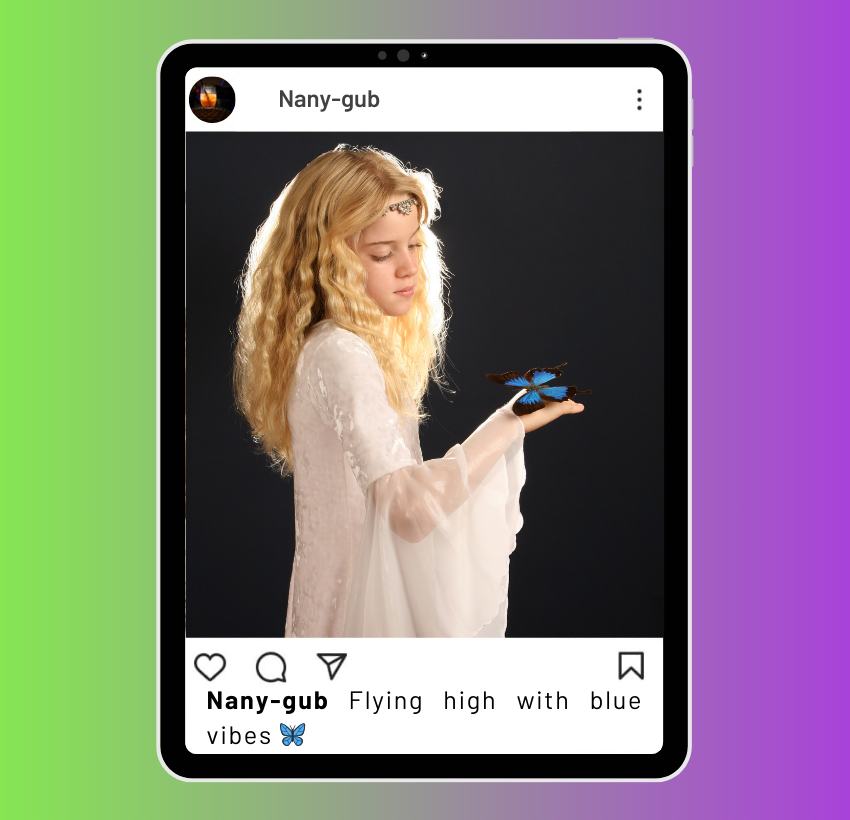 Blue Butterfly Captions for Instagram
