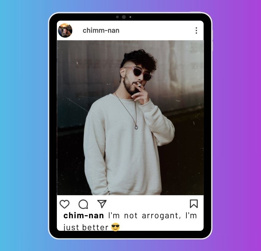Cocky Instagram Captions for Guys