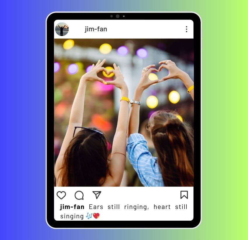 After Concert Captions for Instagram