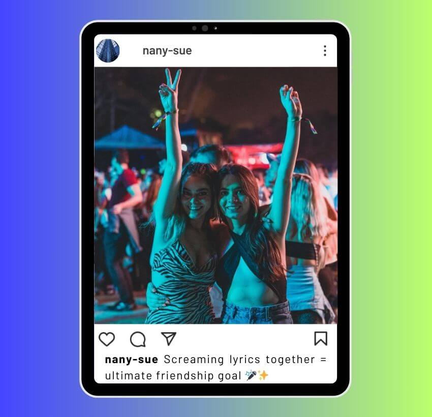 Concert Captions for Instagram With Friends
