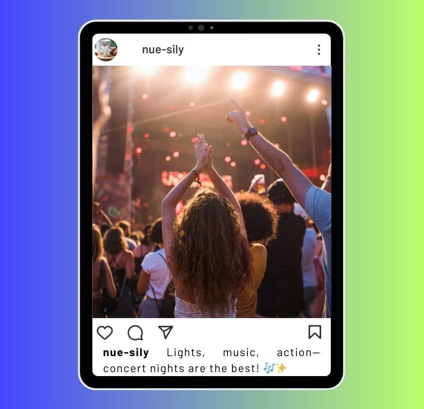 Live Concert Captions for Instagram